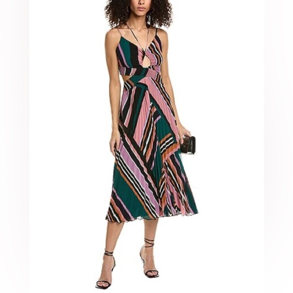 ba&sh Pleated Cutout Midi Dress - Picture 1 of 7